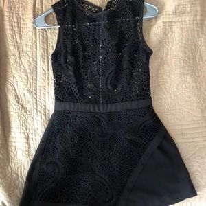 Black Crochet Lace Romper